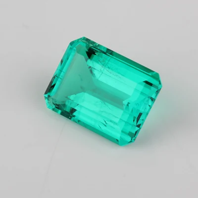 1.5 Carat Emerald Cut Cloumbia Color Hydrothermal Emerald